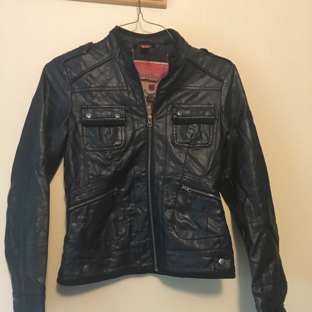 Faux leather jacket